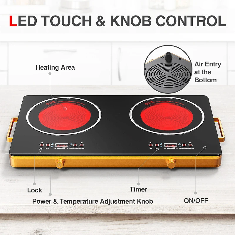 T04 High Power Electric Ceramic Stove for Hotpot, Cooking & Water Heating 220V