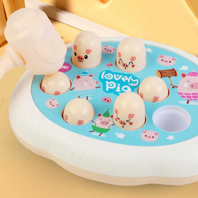 Cartoon Whac-A-Mole Montessori Baby Toy Toddler Educational Birthday Gift Animal Theme Knocking Game Parent Child Board Game Boy