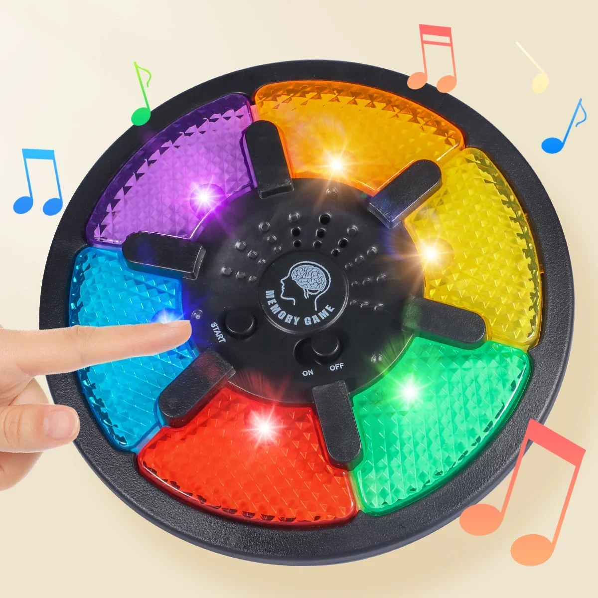 Memory Game Machine Handheld Electronic Memory Game with Light and Sound Puzzles Creative Interactive Game Toys Memory Training